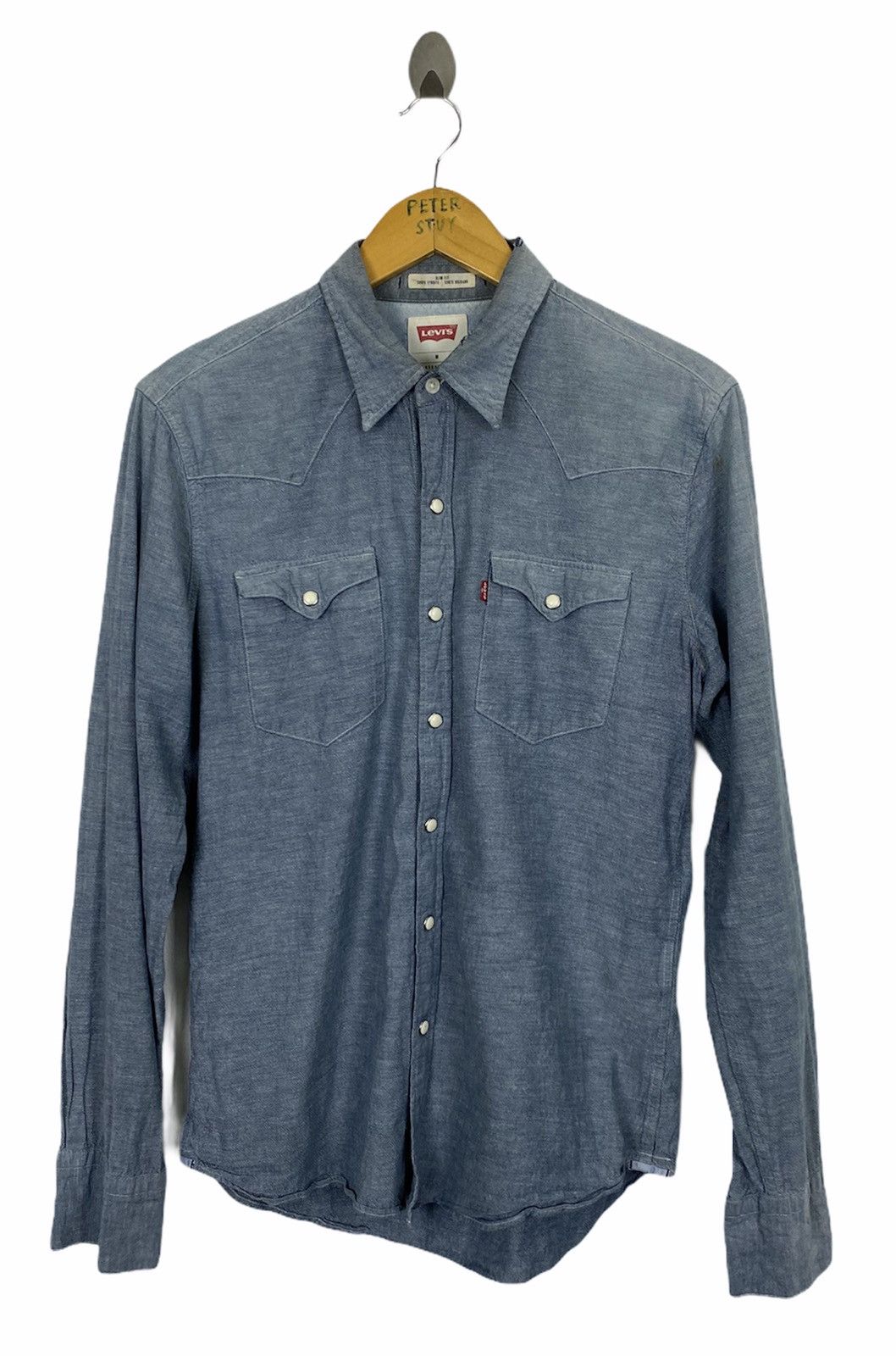 Levi's 🔥VINTAGE LEVI’S CLOTHING STONE BUTTON Size US M / EU 48-50 / 2 - 1 Thumbnail