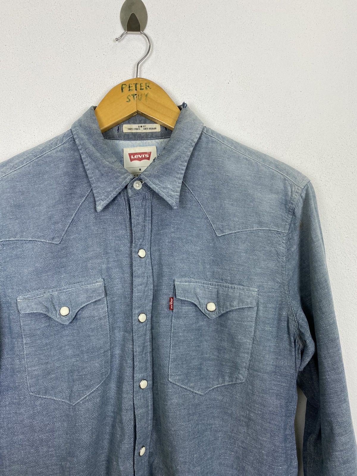 Levi's 🔥VINTAGE LEVI’S CLOTHING STONE BUTTON Size US M / EU 48-50 / 2 - 3 Thumbnail