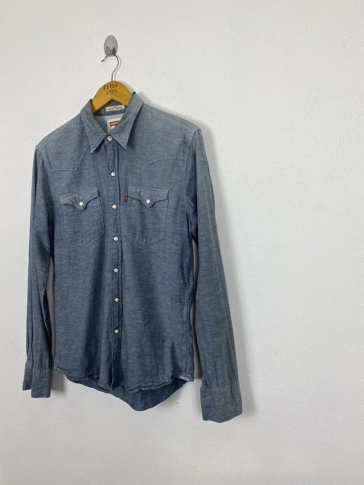 Levi's 🔥VINTAGE LEVI’S CLOTHING STONE BUTTON Size US M / EU 48-50 / 2 - 2 Thumbnail