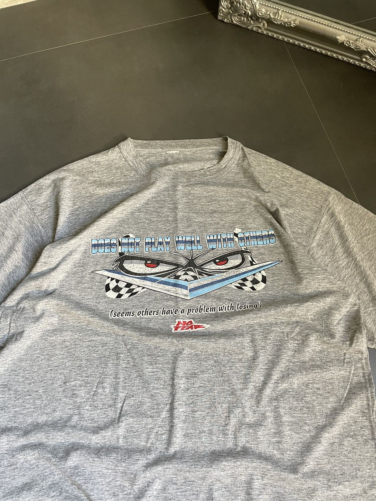 No Fear Vintage Y2k 90s No Fear Race Tee Grey sz XL Size US XL / EU 56 / 4 - 2 Thumbnail