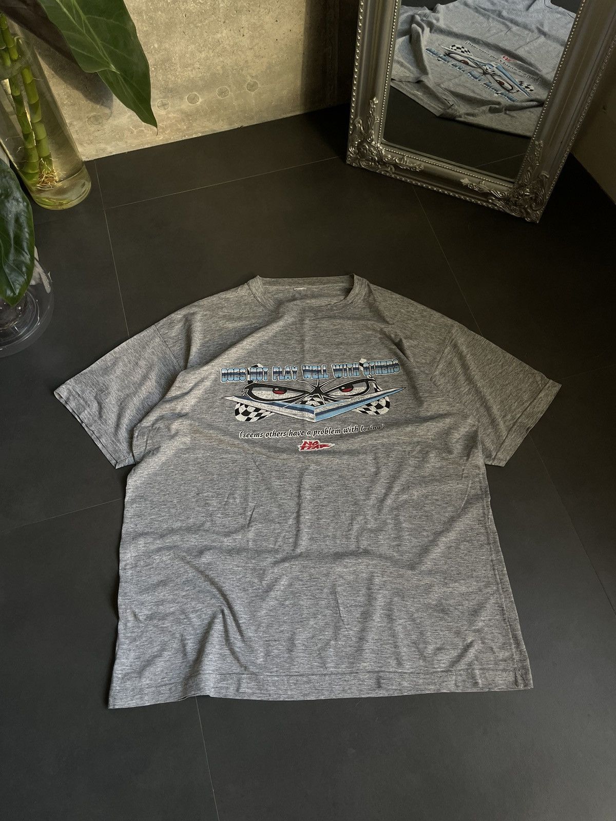 No Fear Vintage Y2k 90s No Fear Race Tee Grey sz XL Size US XL / EU 56 / 4 - 1 Thumbnail