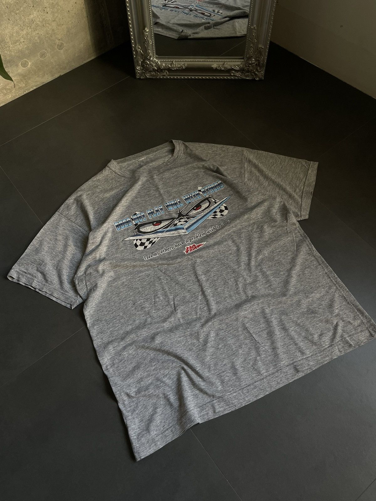 No Fear Vintage Y2k 90s No Fear Race Tee Grey sz XL Size US XL / EU 56 / 4 - 3 Thumbnail