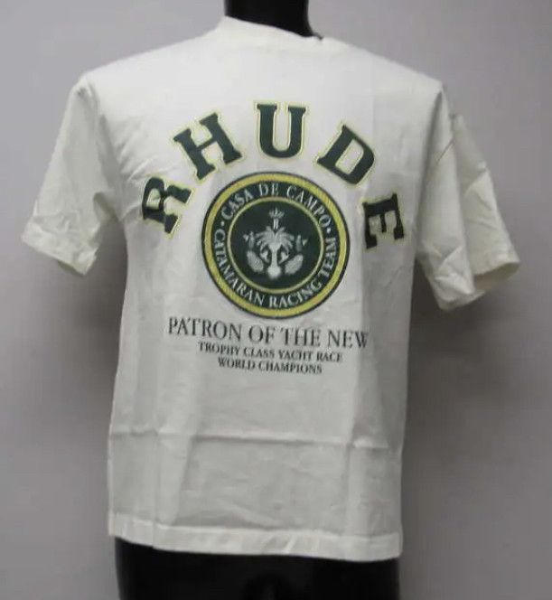 Image of Rhude Men's Us S Casa De Campo T-Shirt Vintage White (Size Small)