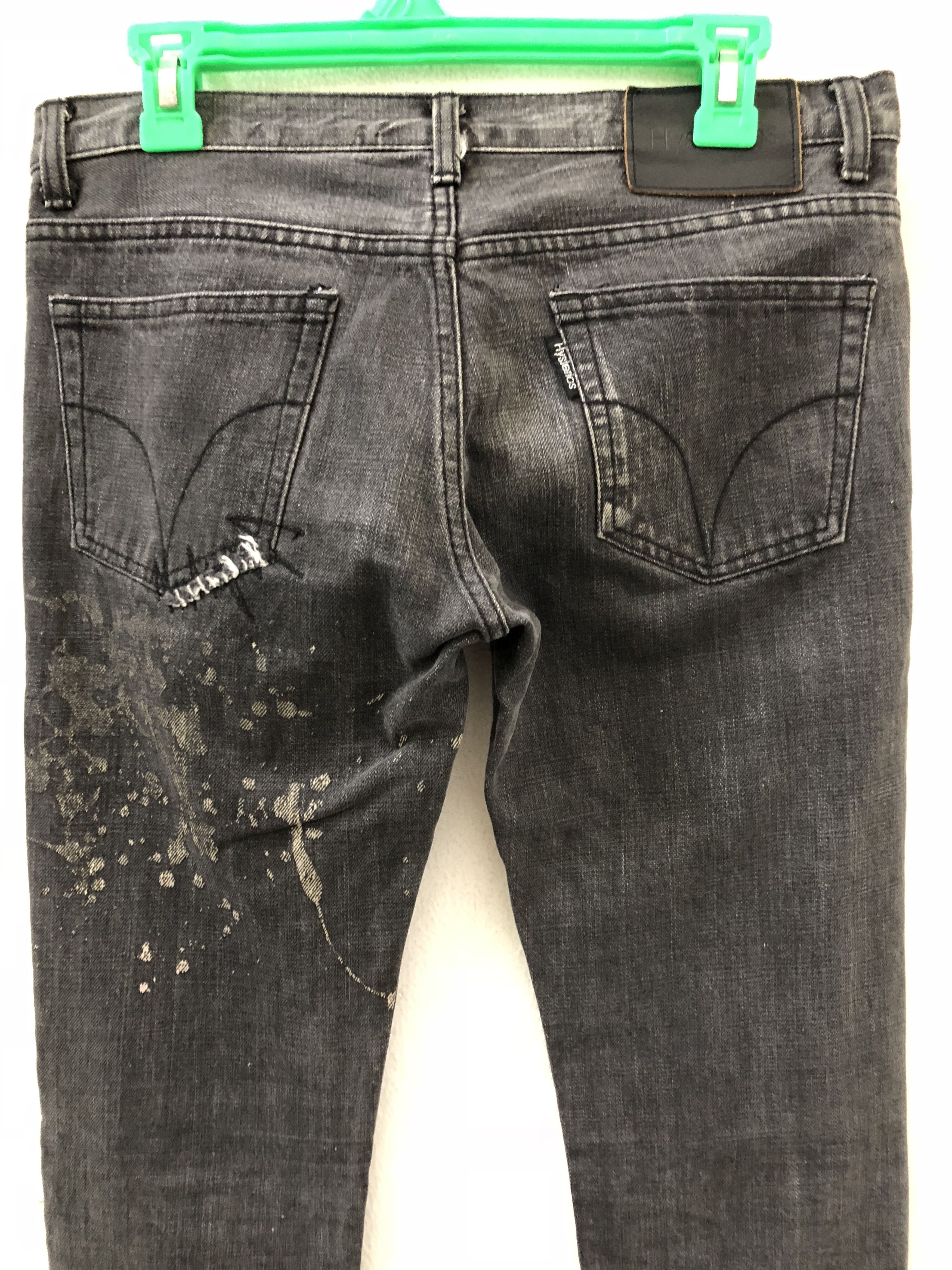 Hysteric Glamour Vintage HG Japan Paint Splatter Rips Patchwork Low Rise Size US 29 - 8 Thumbnail