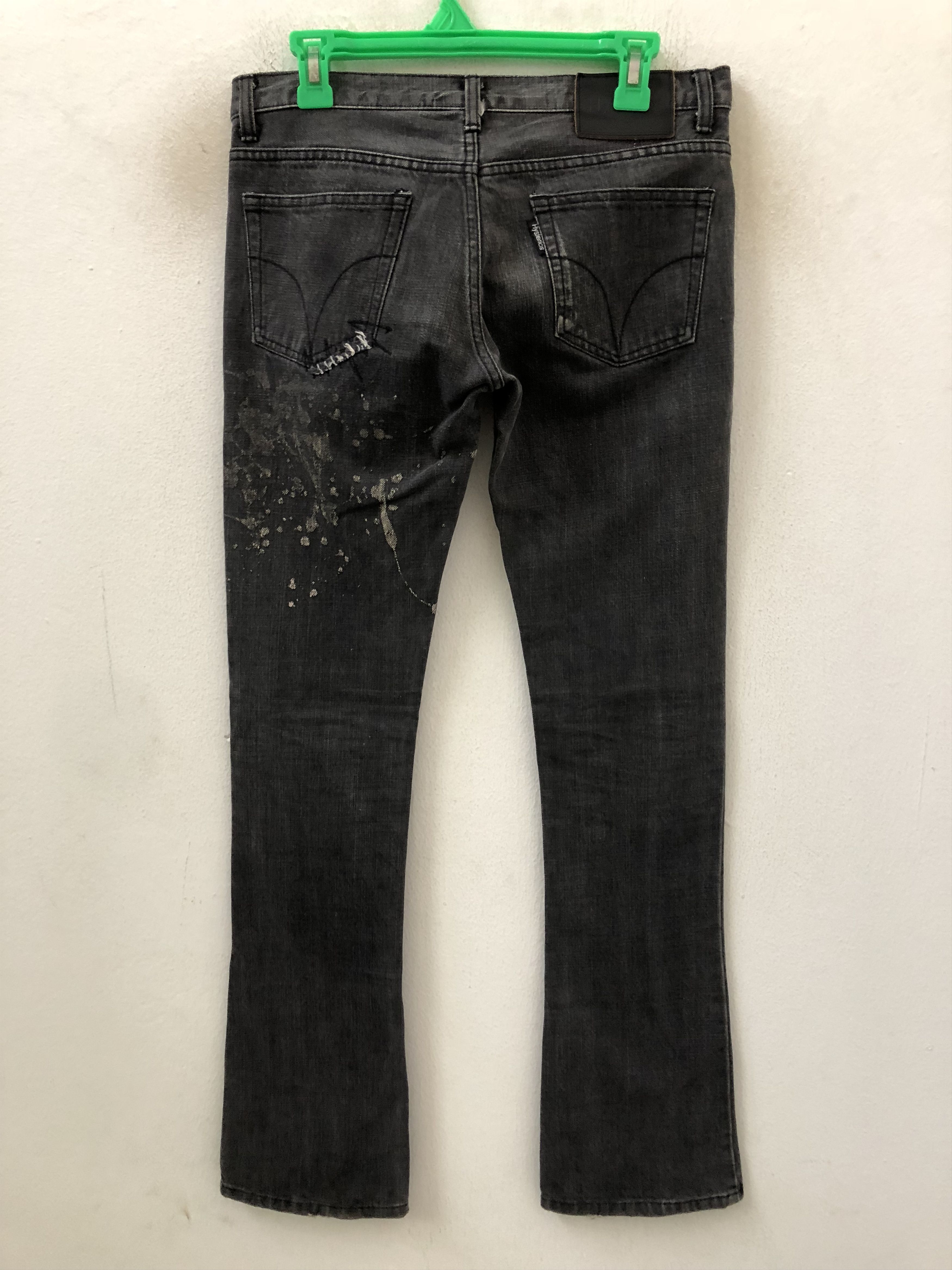Hysteric Glamour Vintage HG Japan Paint Splatter Rips Patchwork Low Rise Size US 29 - 7 Thumbnail