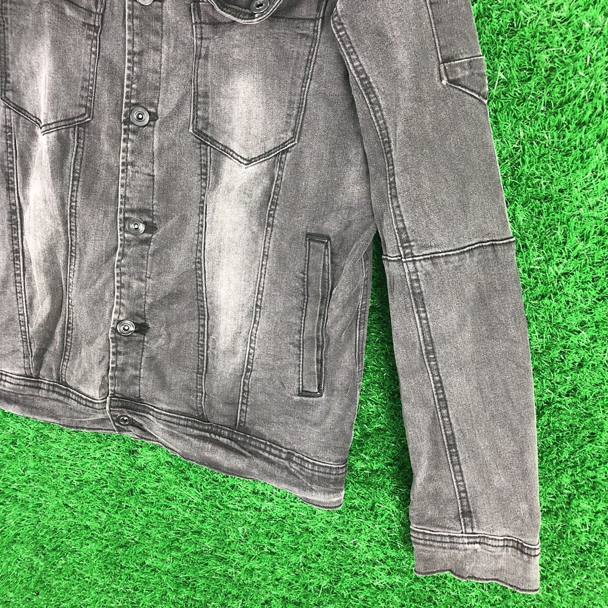Japanese Brand Vintage Denim Trucker Jacket by Doux Fresco Mode Pour Hommes Size US M / EU 48-50 / 2 - 3 Thumbnail