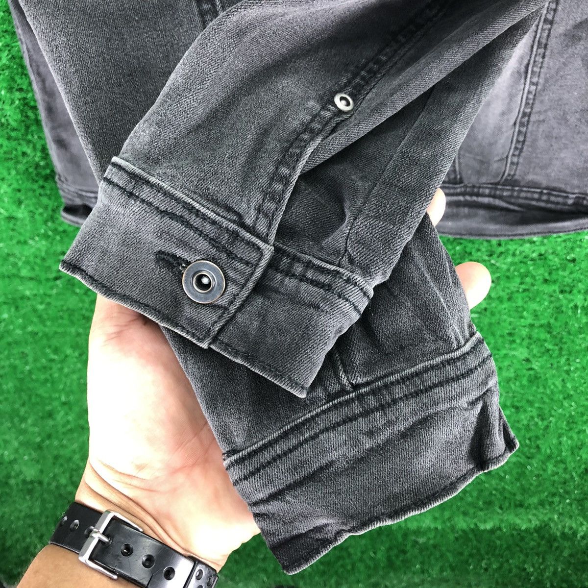 Japanese Brand Vintage Denim Trucker Jacket by Doux Fresco Mode Pour Hommes Size US M / EU 48-50 / 2 - 9 Thumbnail
