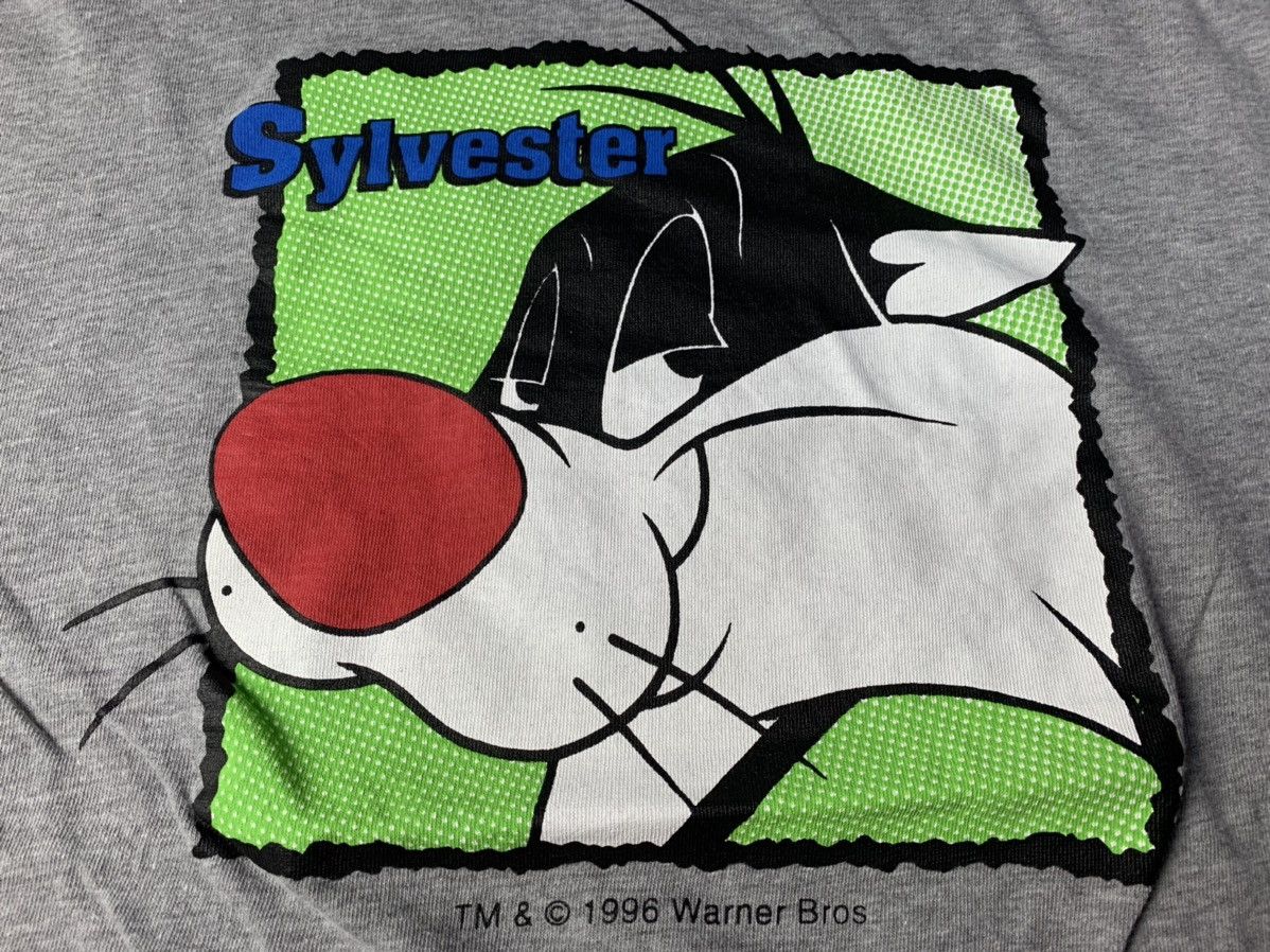 Anime Vintage 90s 1996 Warner Bros Sylvester Looney Tunes Size US M / EU 48-50 / 2 - 2 Thumbnail