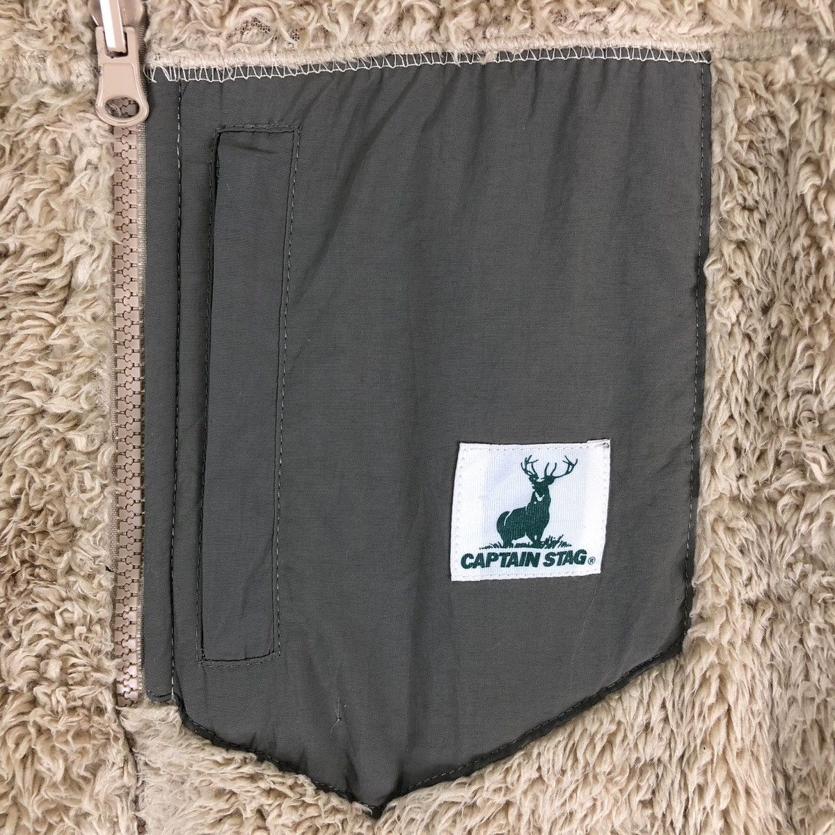 Japanese Brand Vintage Captain Stag Bulky Fleece Sherpa Zipper Sweater Size US L / EU 52-54 / 3 - 7 Thumbnail