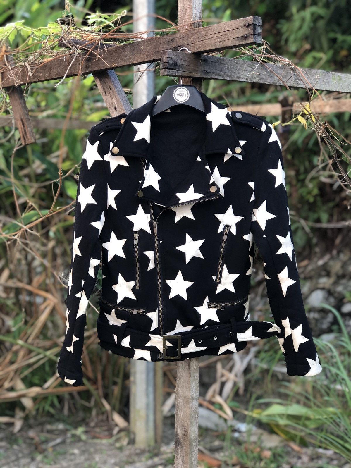 Indian Motorcycle Vintage Double Collar Jacket Fullprint Star Size XS / US 0-2 / IT 36-38 - 1 Thumbnail