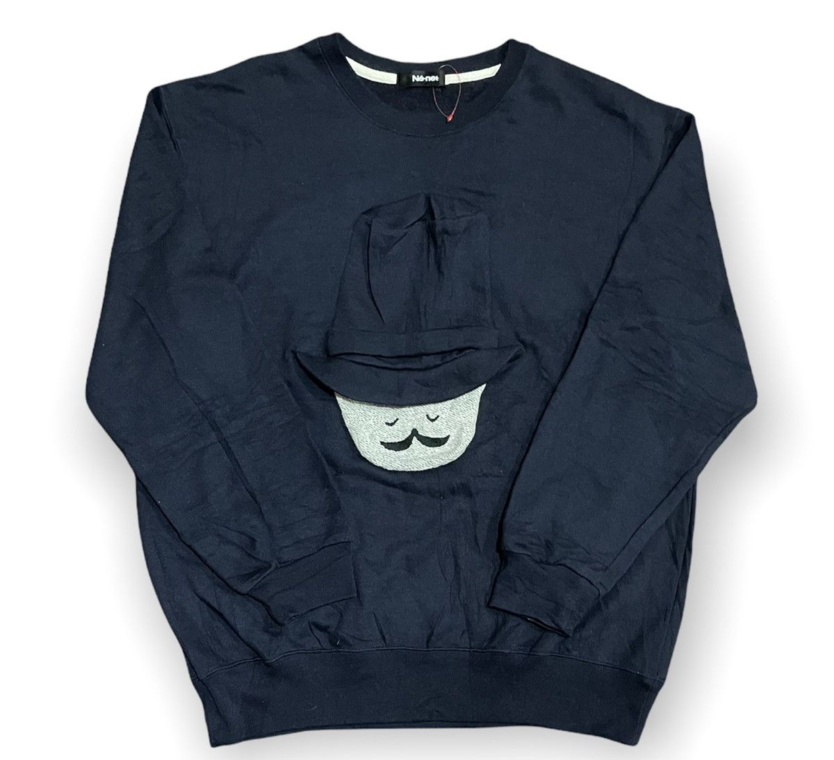 Issey Miyake Issey Miyake Ne-net Rare Witch Moustache Front Logo Sweater Size US L / EU 52-54 / 3 - 5 Thumbnail