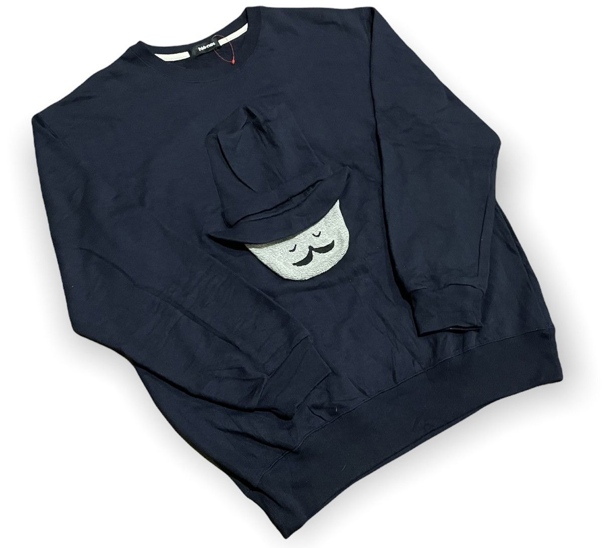 Issey Miyake Issey Miyake Ne-net Rare Witch Moustache Front Logo Sweater Size US L / EU 52-54 / 3 - 6 Thumbnail