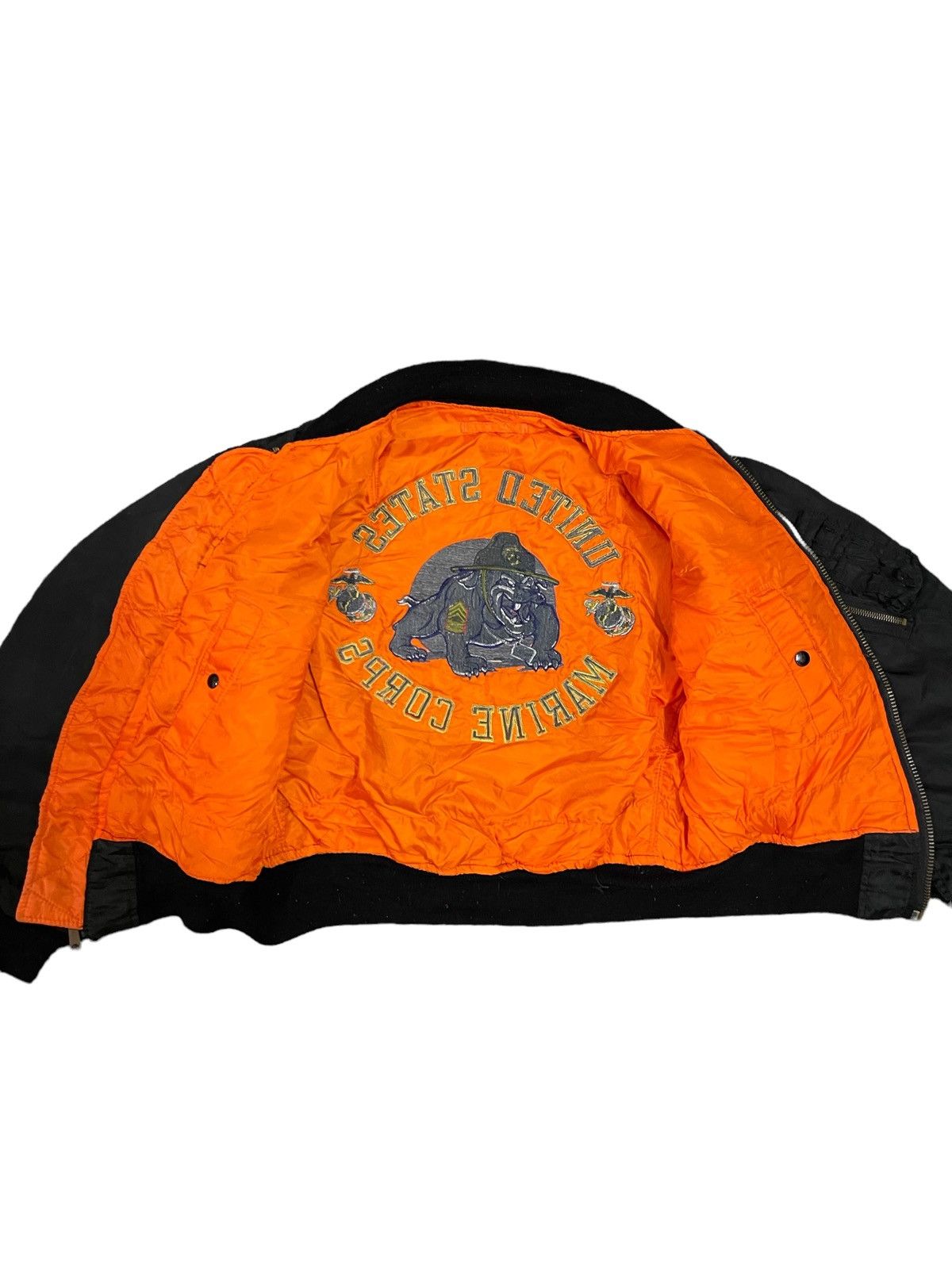 Alpha Industries Vintage Alpha Industries Embroidered Marine Corp Bomber Size M / US 6-8 / IT 42-44 - 2 Thumbnail