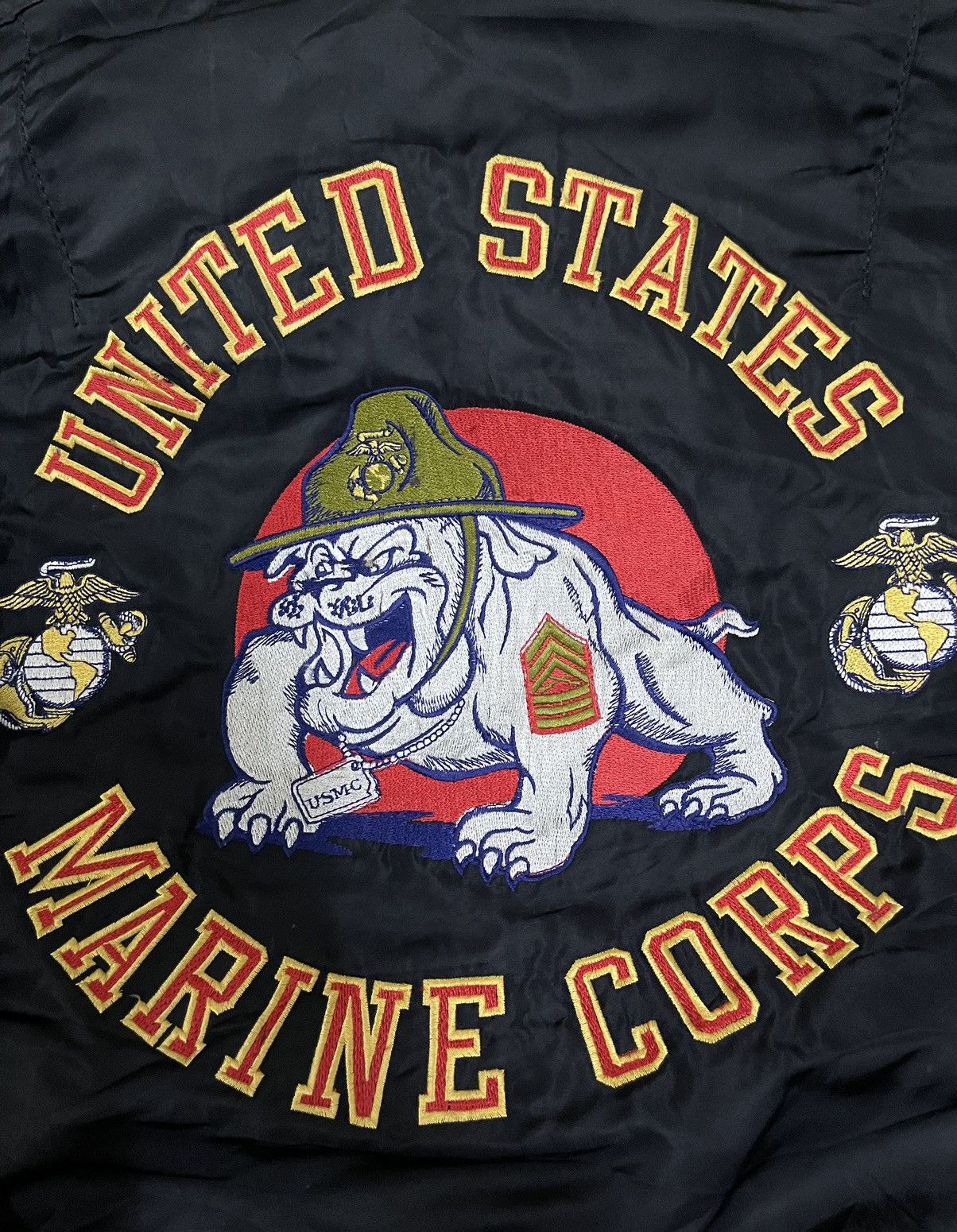 Alpha Industries Vintage Alpha Industries Embroidered Marine Corp Bomber Size M / US 6-8 / IT 42-44 - 8 Thumbnail