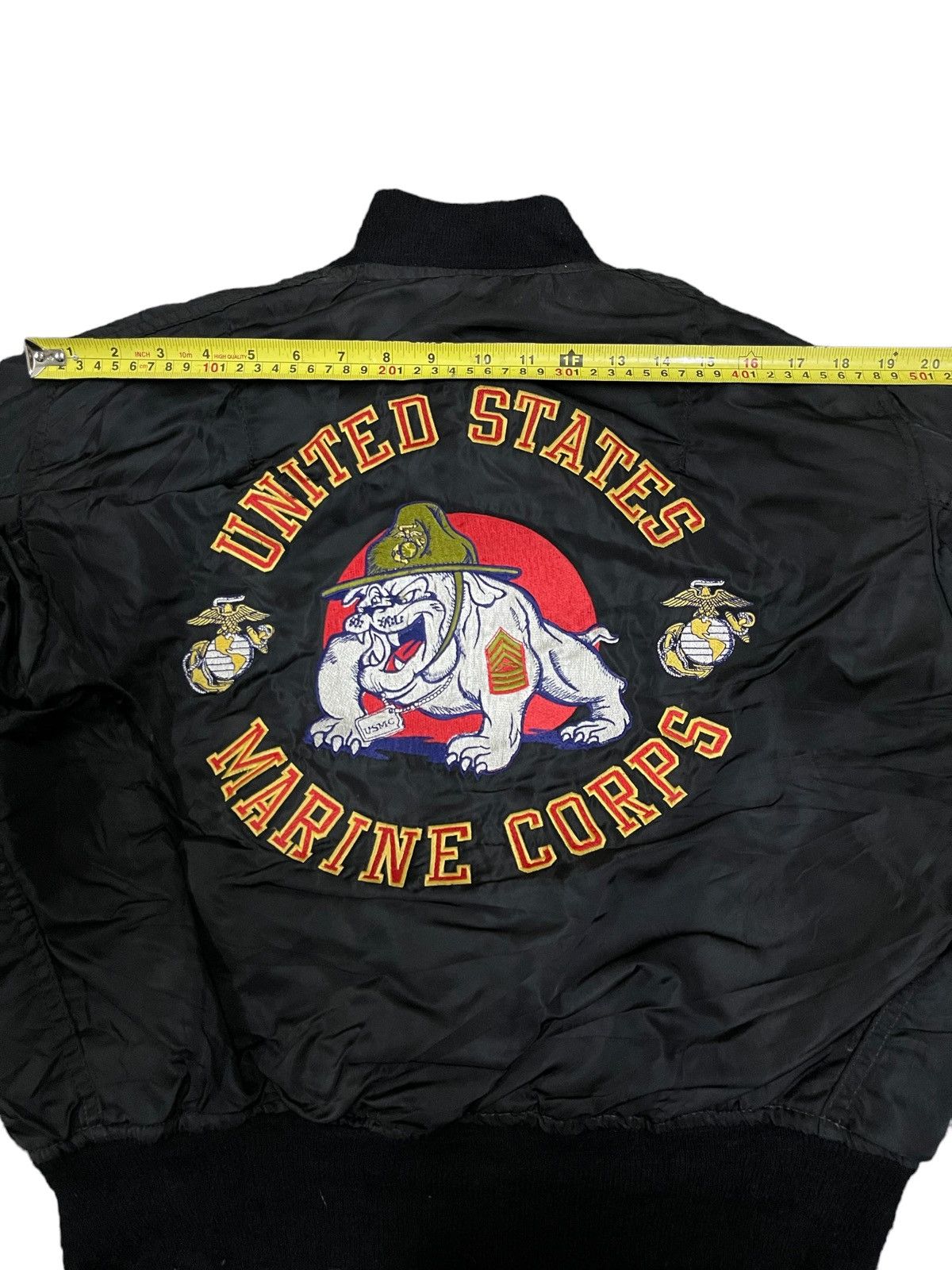 Alpha Industries Vintage Alpha Industries Embroidered Marine Corp Bomber Size M / US 6-8 / IT 42-44 - 15 Thumbnail