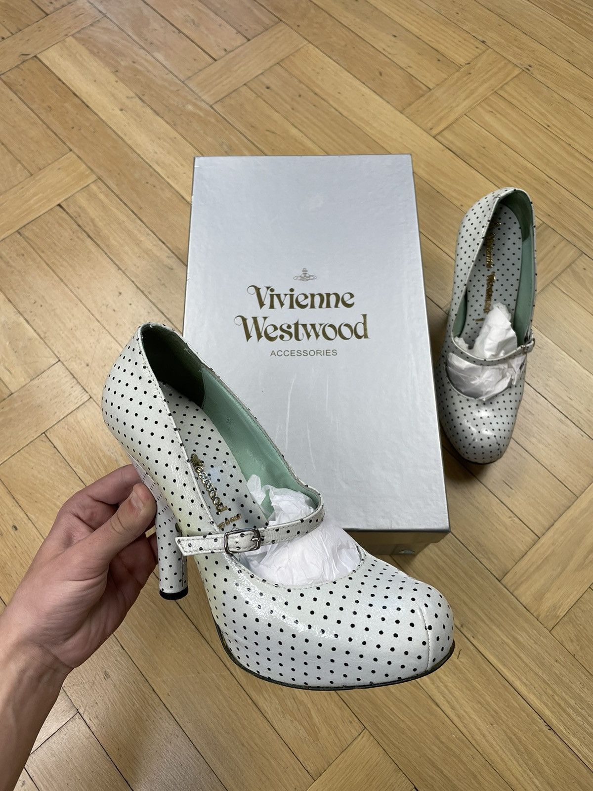 Vivienne Westwood Vintage Pois Hells, Women's (Size 7.5)