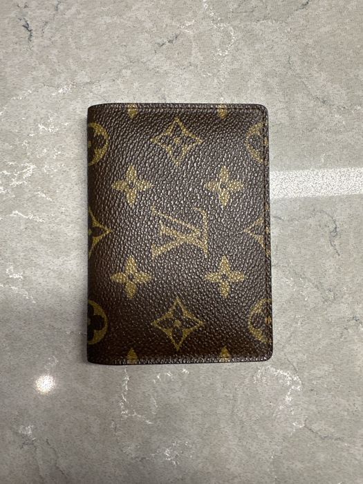 Pre-owned Louis Vuitton Pocket Organizer Monogram Solar Ray Orange Brown