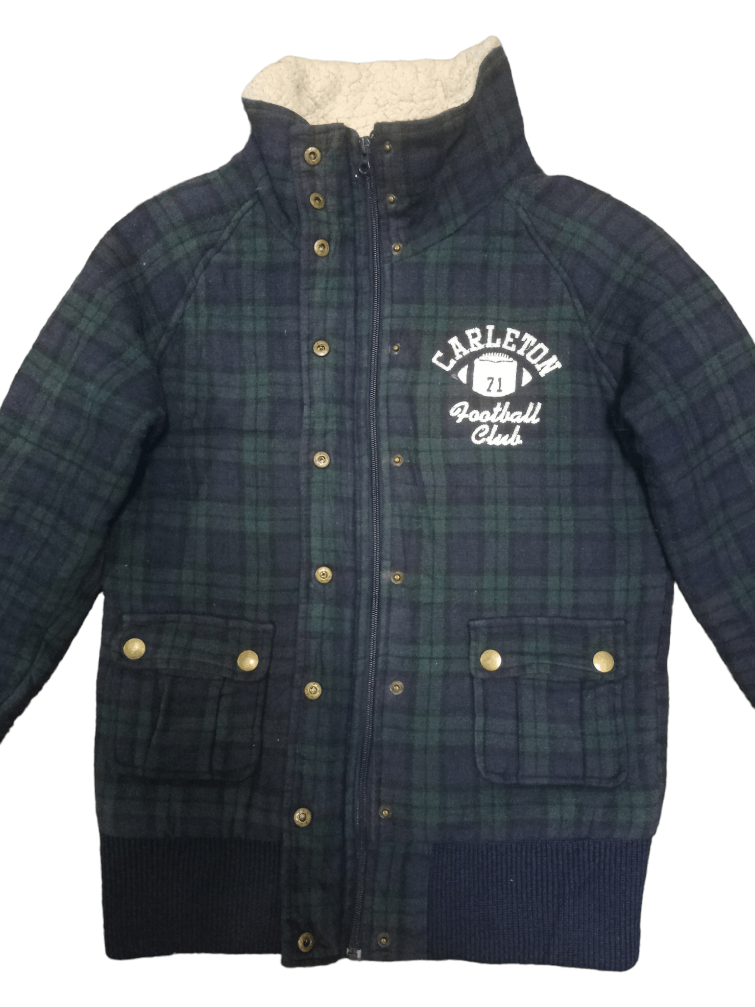 American Apparel × Japanese Brand Vintage Champion Knitted Checkered Sweaters with Sherpa Size US M / EU 48-50 / 2 - 5 Thumbnail