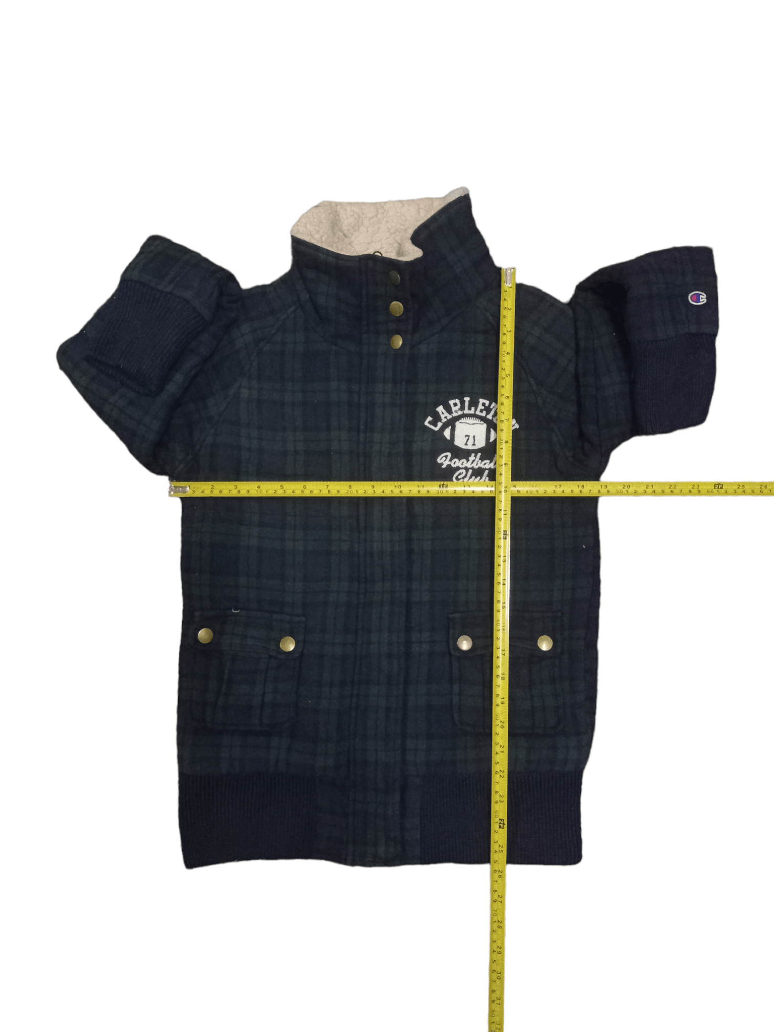 American Apparel × Japanese Brand Vintage Champion Knitted Checkered Sweaters with Sherpa Size US M / EU 48-50 / 2 - 7 Thumbnail
