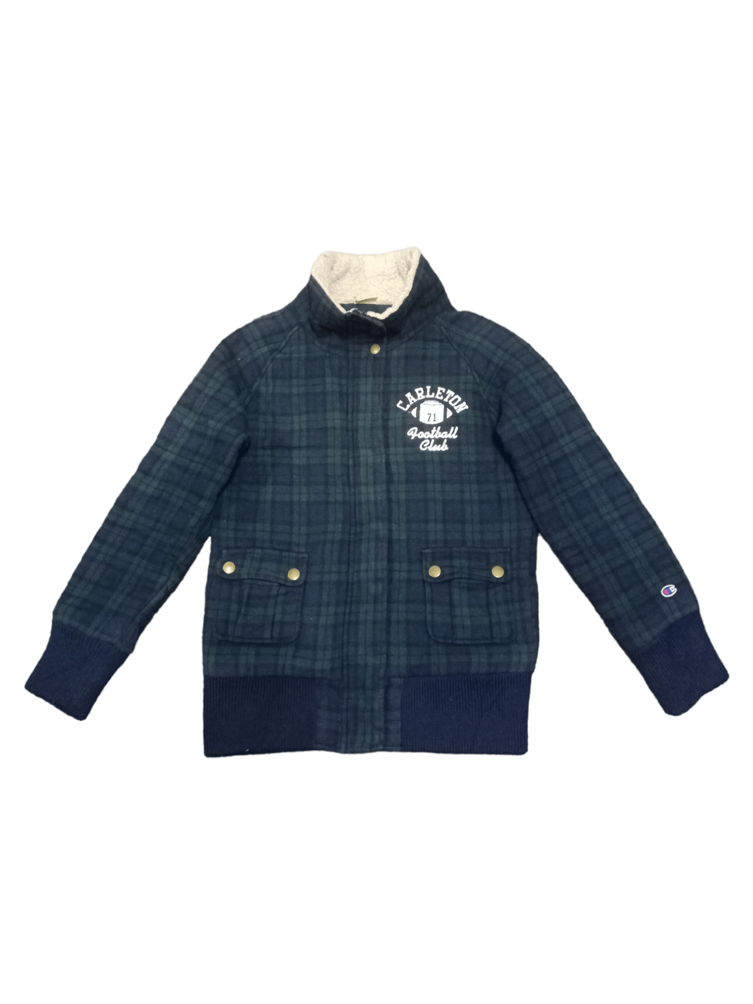 American Apparel × Japanese Brand Vintage Champion Knitted Checkered Sweaters with Sherpa Size US M / EU 48-50 / 2 - 1 Thumbnail