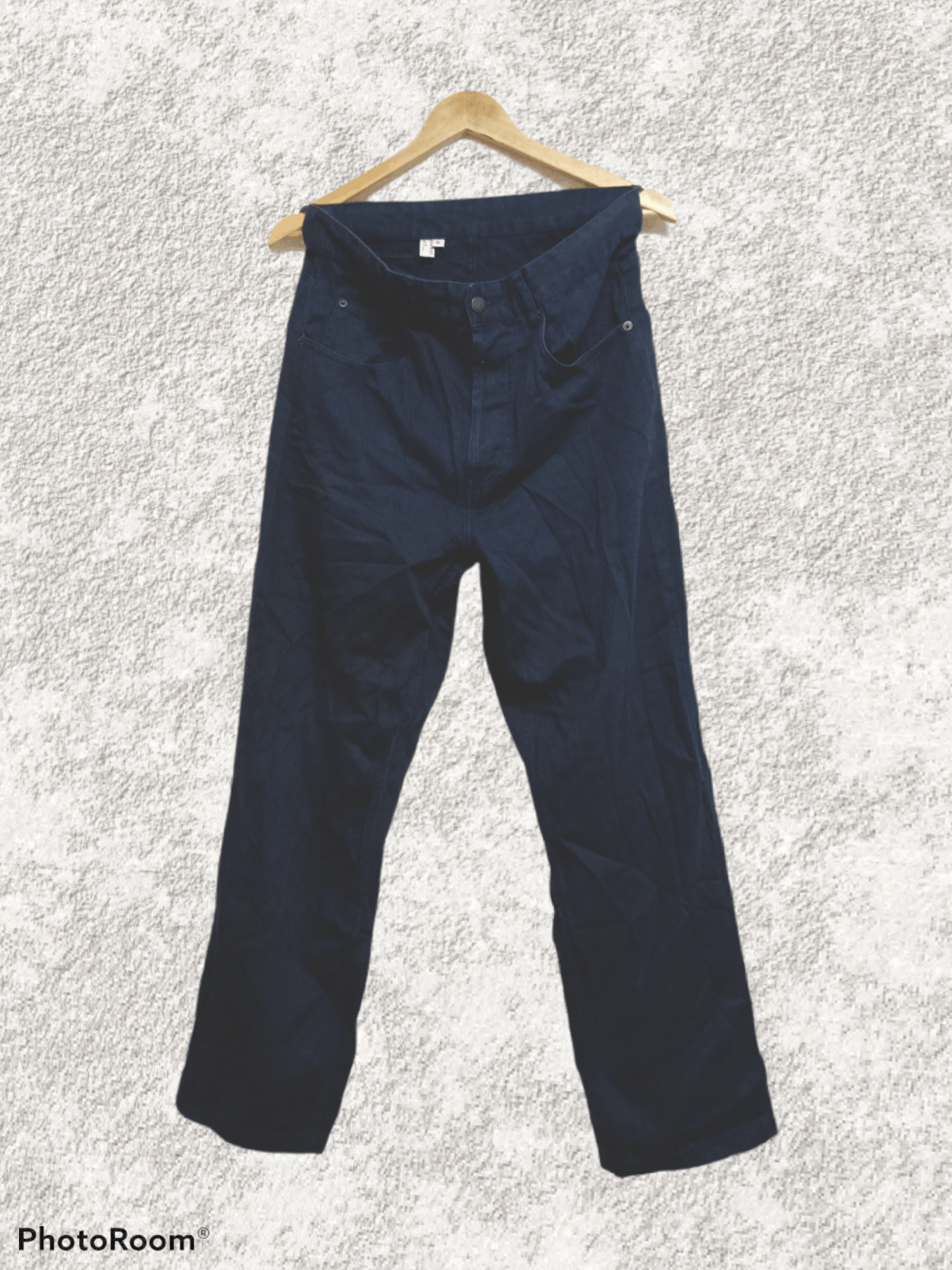 image of Vintage Thomas Burberry Trousers in Navy Blue, Men's (Size 31)