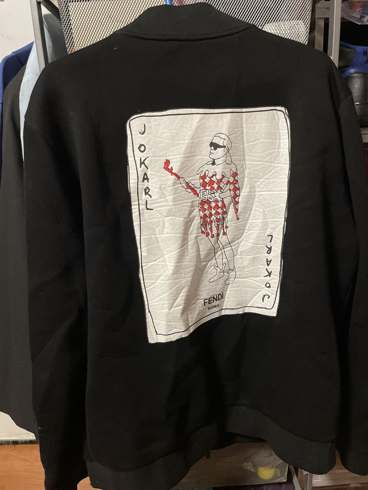 Fendi “Jokarl” Black Bomber Jacket XXL