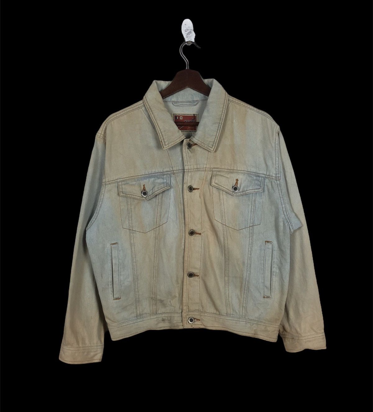 Japanese Brand Olive Blouch Denim Bleach Jacket Size US M / EU 48-50 / 2 - 1 Thumbnail