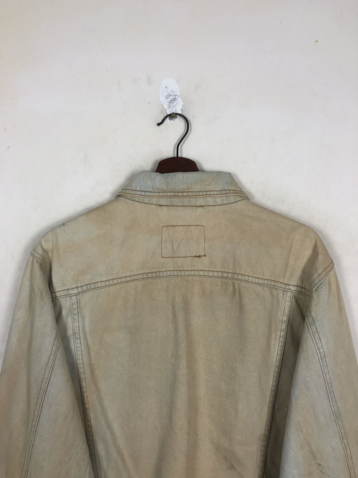Japanese Brand Olive Blouch Denim Bleach Jacket Size US M / EU 48-50 / 2 - 5 Thumbnail
