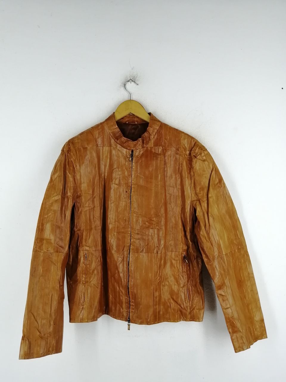 VERRI RARE! Verri Leather Jacket Bamboo Style Size US M / EU 48-50 / 2 - 1 Thumbnail