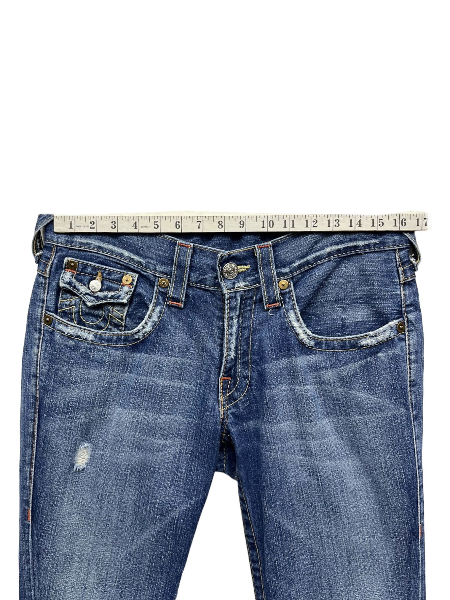 True Religion 🔥TRUE RELIGION Distressed Denim Flare Jeans Made In USA Size US 32 / EU 48 - 9 Thumbnail