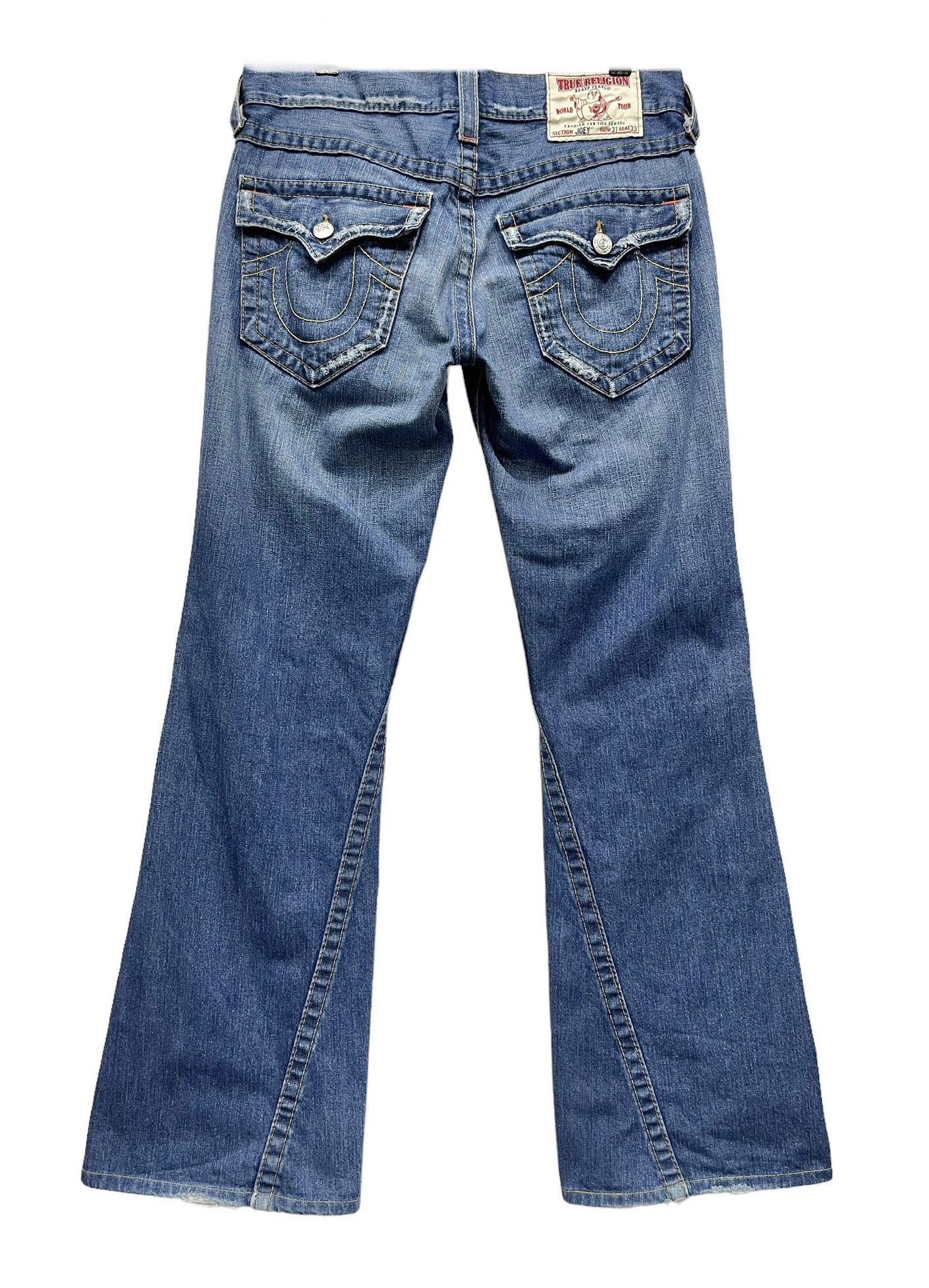 True Religion 🔥TRUE RELIGION Distressed Denim Flare Jeans Made In USA Size US 32 / EU 48 - 8 Thumbnail