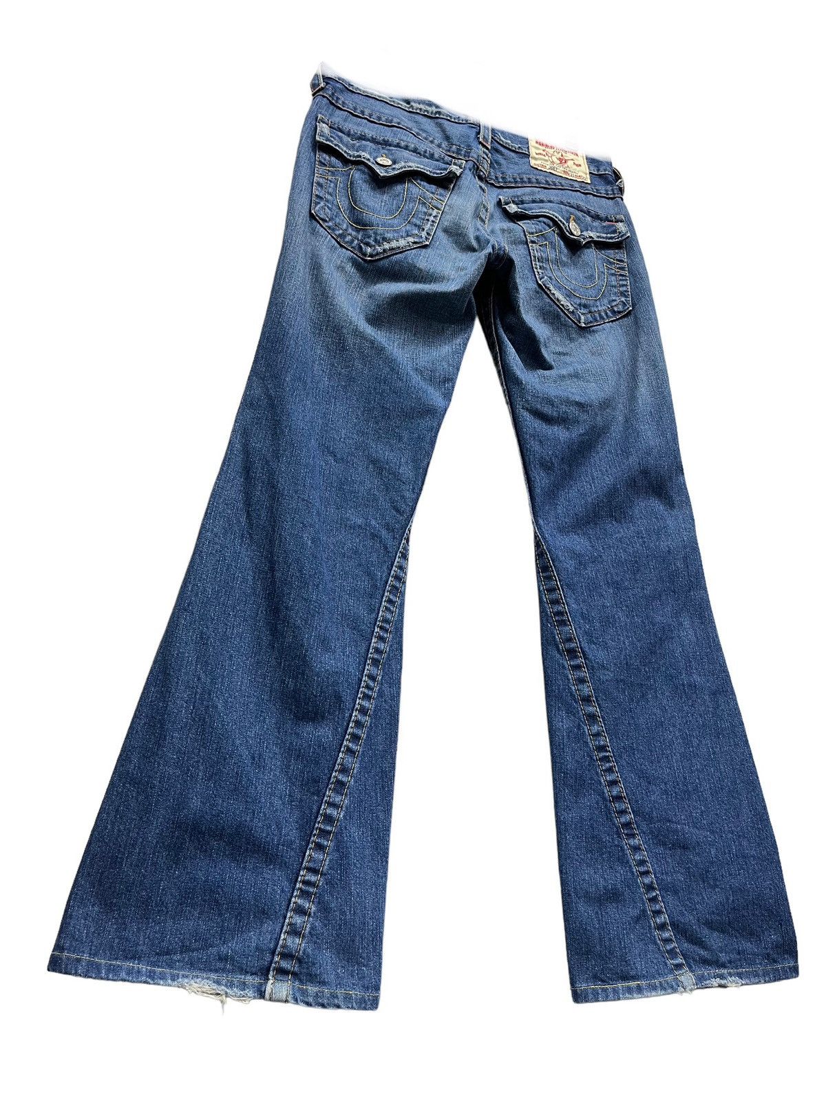 True Religion 🔥TRUE RELIGION Distressed Denim Flare Jeans Made In USA Size US 32 / EU 48 - 7 Thumbnail