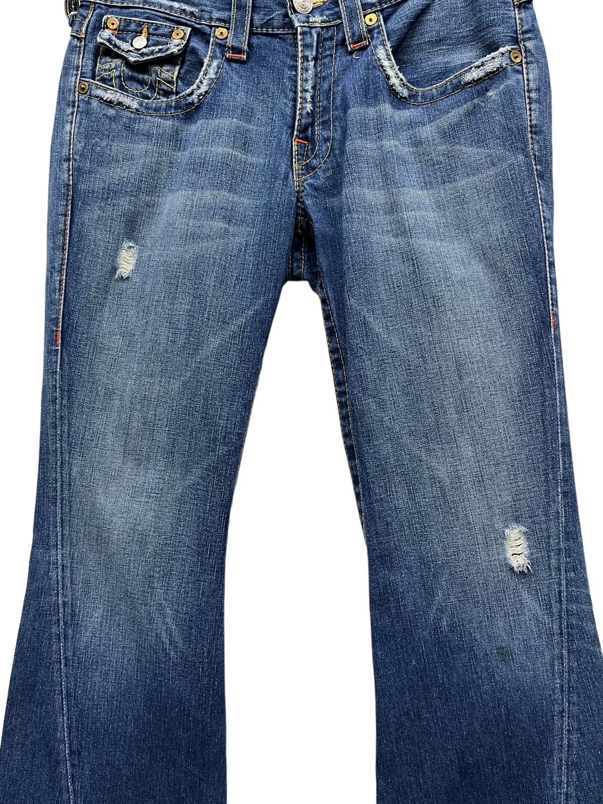 True Religion 🔥TRUE RELIGION Distressed Denim Flare Jeans Made In USA Size US 32 / EU 48 - 4 Thumbnail