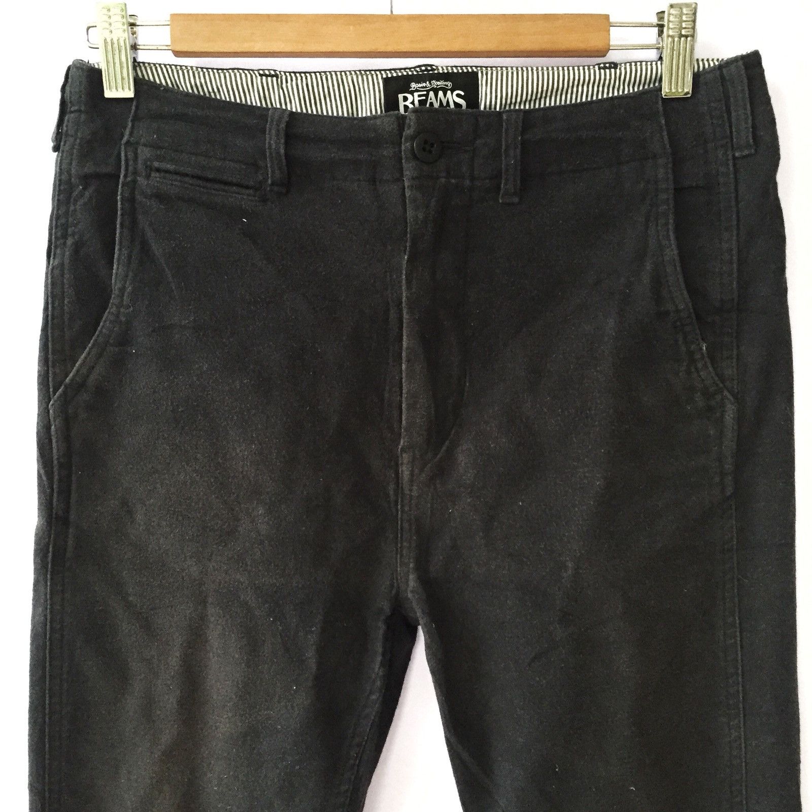 Beams Plus OG Beams Plus 🇯🇵 Black Slim Fit Casual Pants Size US 30 / EU 46 - 4 Thumbnail