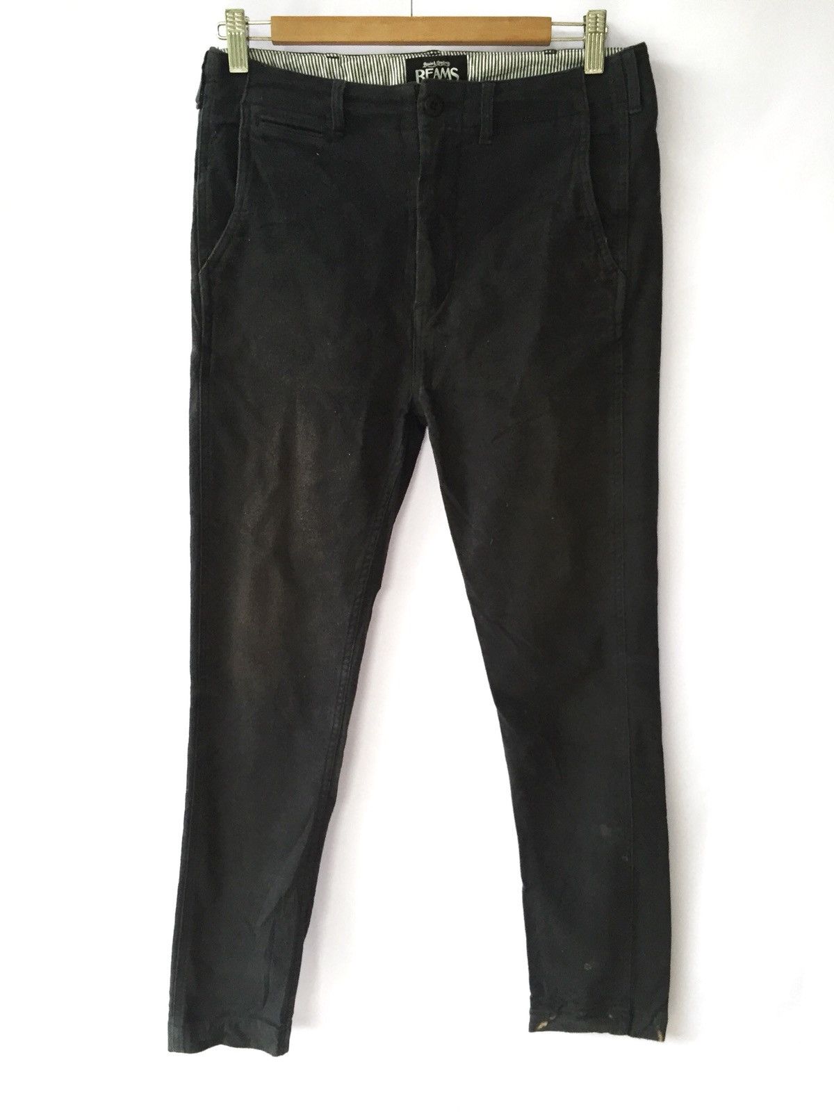 Beams Plus OG Beams Plus 🇯🇵 Black Slim Fit Casual Pants Size US 30 / EU 46 - 2 Thumbnail