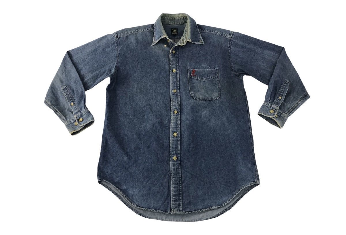 U.S. Polo Assn. × Vintage USPA US Polo Association Denim Jacket Trucker Single Pockets Size US L / EU 52-54 / 3 - 1 Thumbnail
