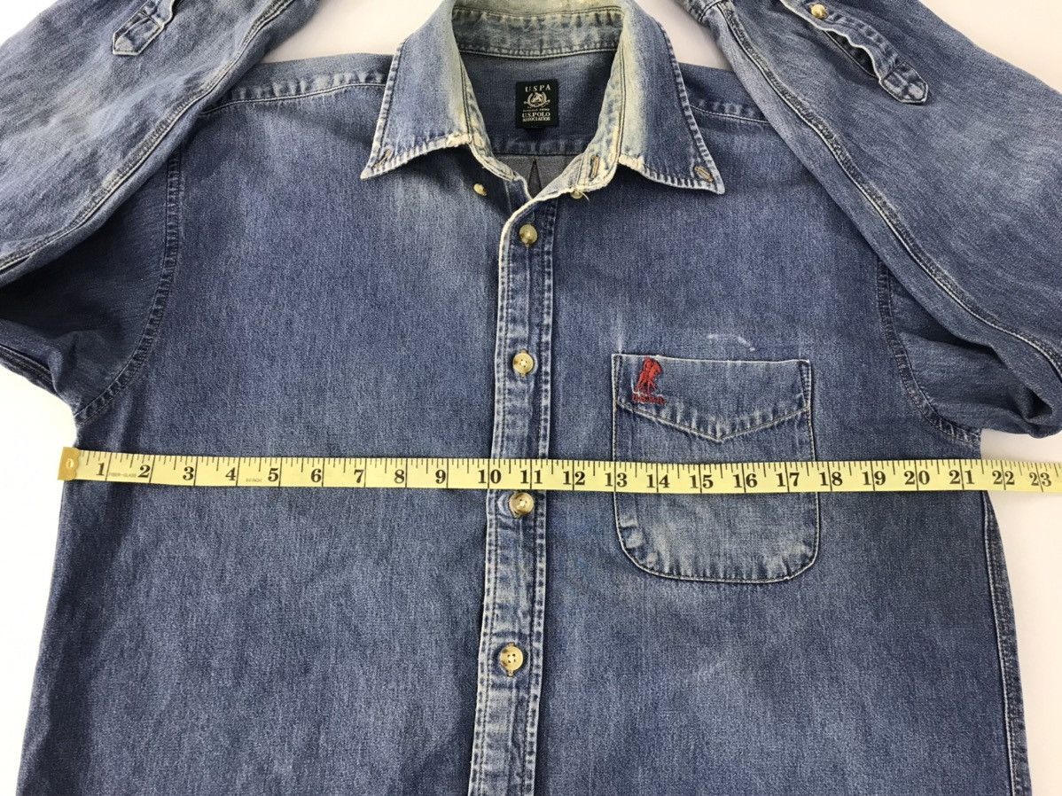 U.S. Polo Assn. × Vintage USPA US Polo Association Denim Jacket Trucker Single Pockets Size US L / EU 52-54 / 3 - 9 Thumbnail