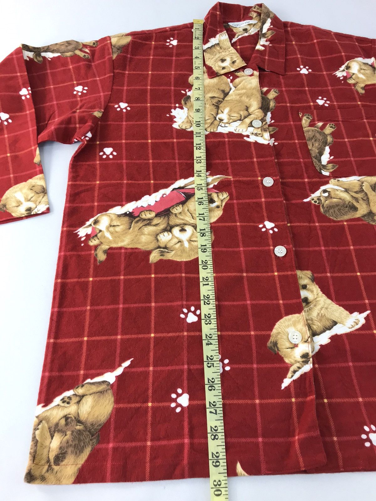 Japanese Brand Garçonne Button Down All Over Puppy Pug Logo Style Sleeper Size US XL / EU 56 / 4 - 11 Thumbnail