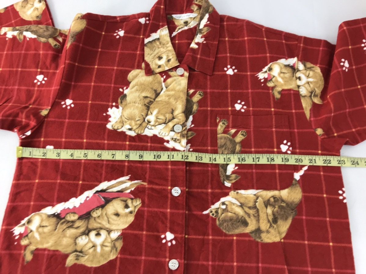 Japanese Brand Garçonne Button Down All Over Puppy Pug Logo Style Sleeper Size US XL / EU 56 / 4 - 10 Thumbnail
