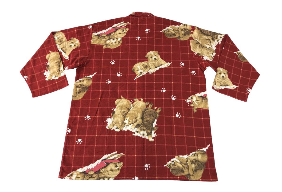 Japanese Brand Garçonne Button Down All Over Puppy Pug Logo Style Sleeper Size US XL / EU 56 / 4 - 2 Thumbnail