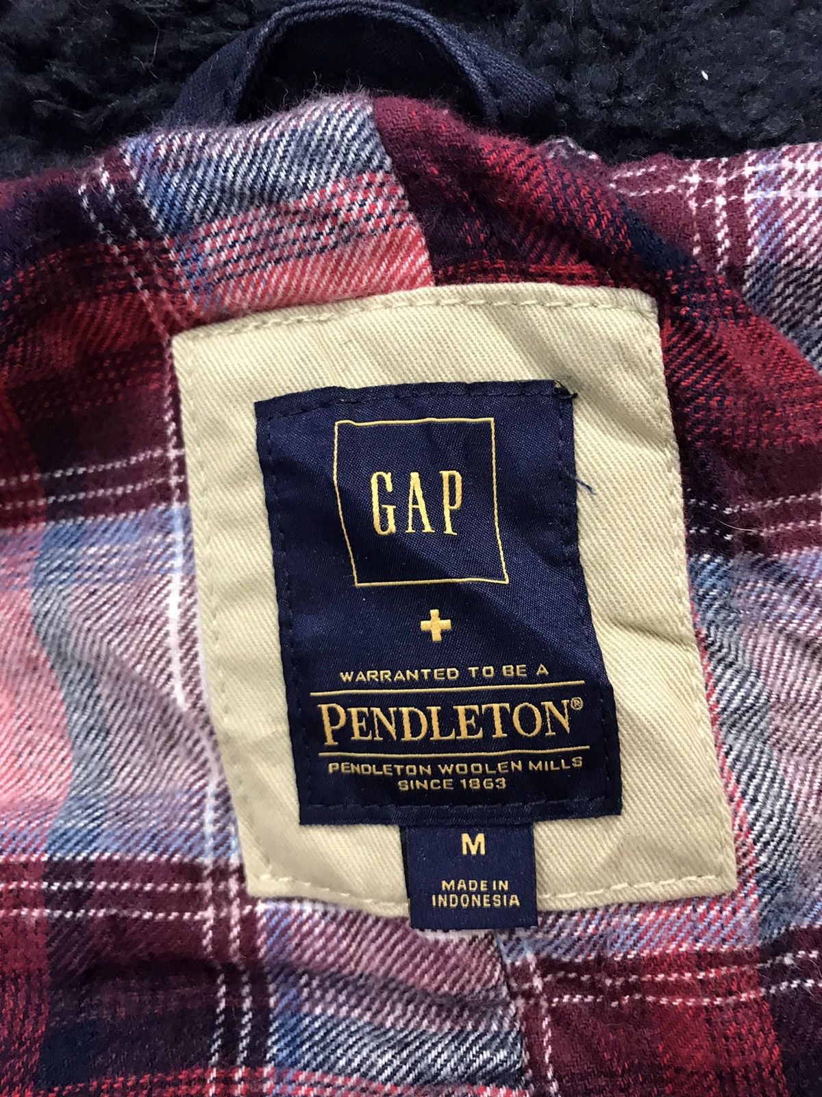 Gap × Pendleton Gap x Pendleton Woolen Mill Hoodies Checked Inner K2069j Size US M / EU 48-50 / 2 - 7 Thumbnail