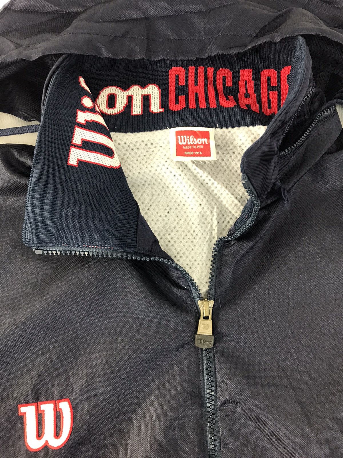 Other Wilson Chicago Zipper Quilted Hoodie Classic Modern K2051j Size US L / EU 52-54 / 3 - 4 Thumbnail