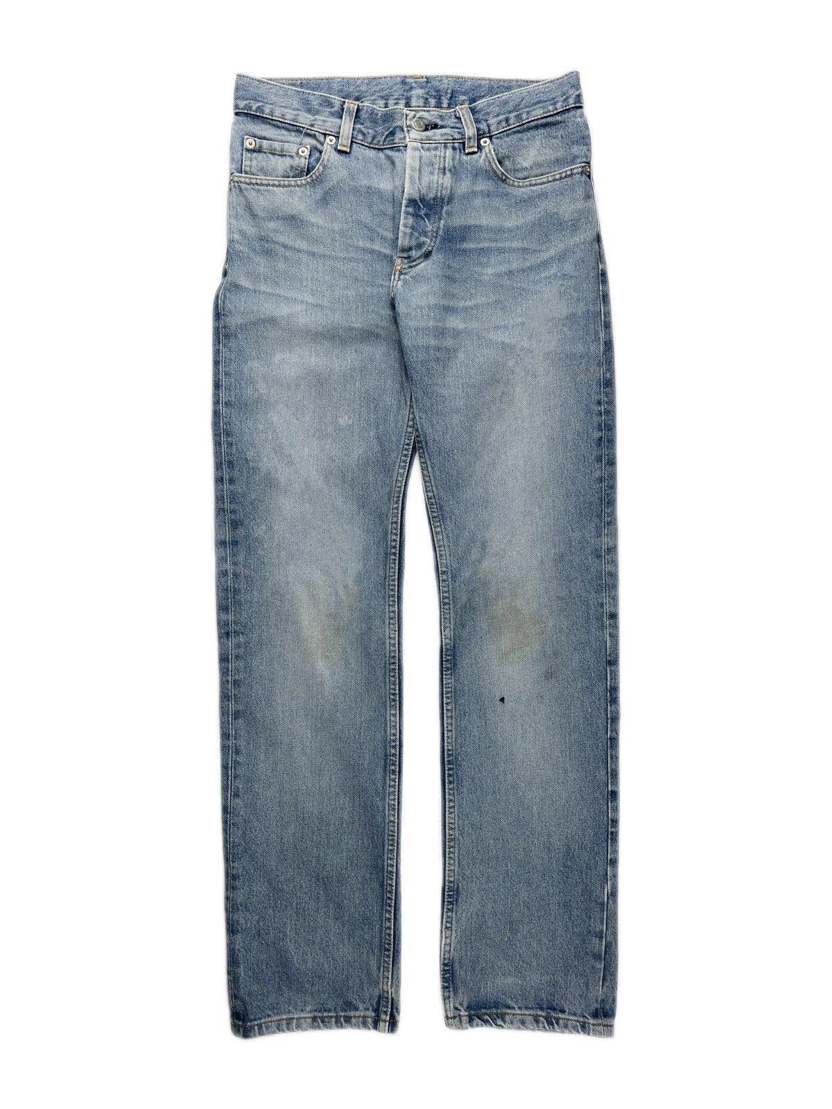 image of 1999 Helmut Lang Silver Painter Denim Jeans Classic Cut in Blue, Men's (Size 29)