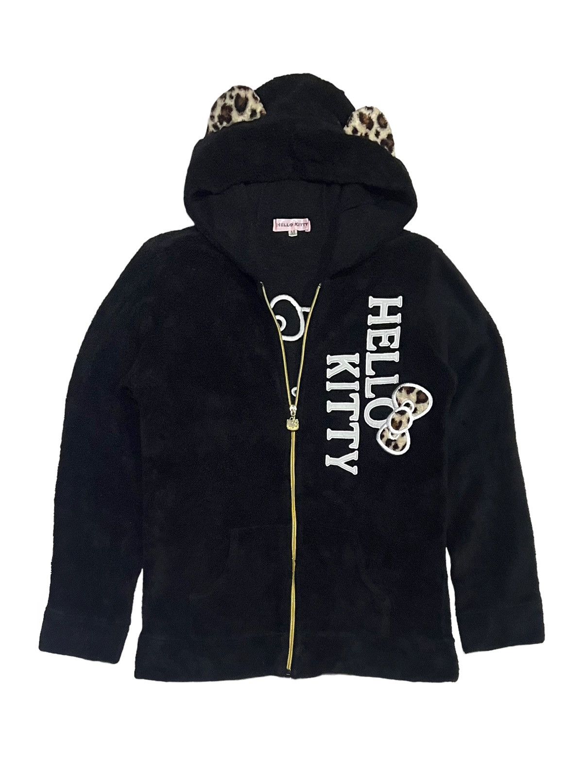 Cartoon Network × Vintage VTG EMBROIDERED HELLO KITTY SANRIO FLEECE HOODIE WITH EAR Size S / US 4 / IT 40 - 2 Thumbnail