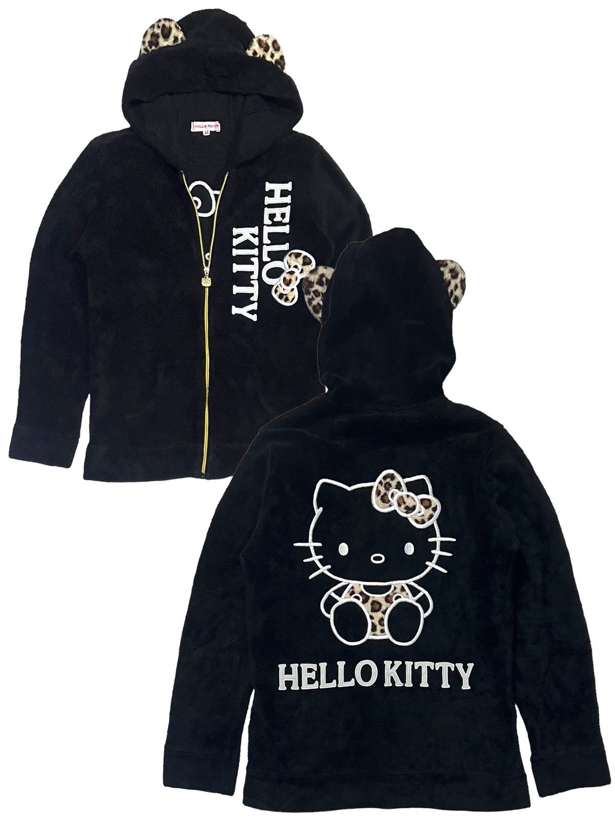 Cartoon Network × Vintage VTG EMBROIDERED HELLO KITTY SANRIO FLEECE HOODIE WITH EAR Size S / US 4 / IT 40 - 1 Thumbnail