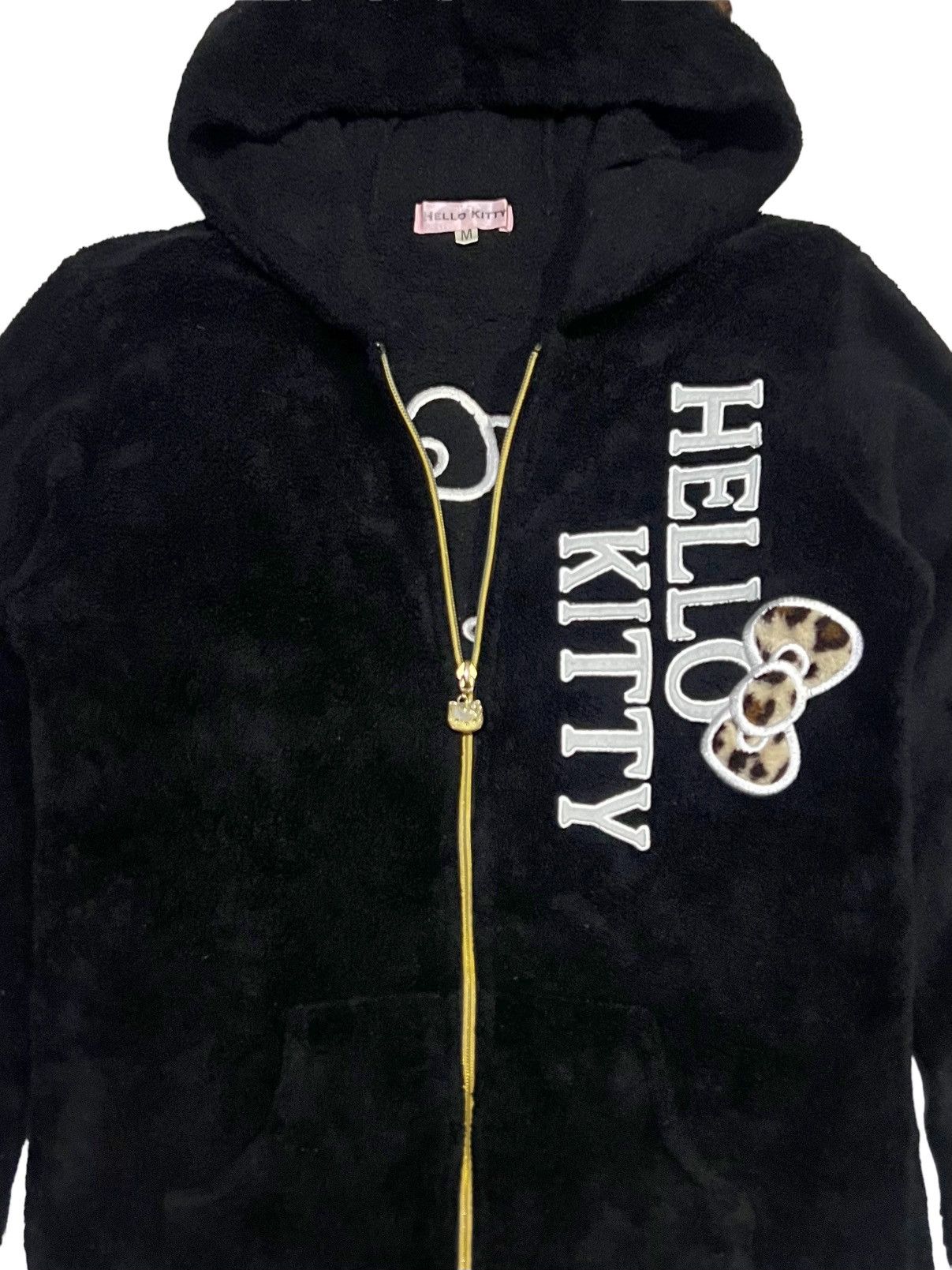 Cartoon Network × Vintage VTG EMBROIDERED HELLO KITTY SANRIO FLEECE HOODIE WITH EAR Size S / US 4 / IT 40 - 4 Thumbnail