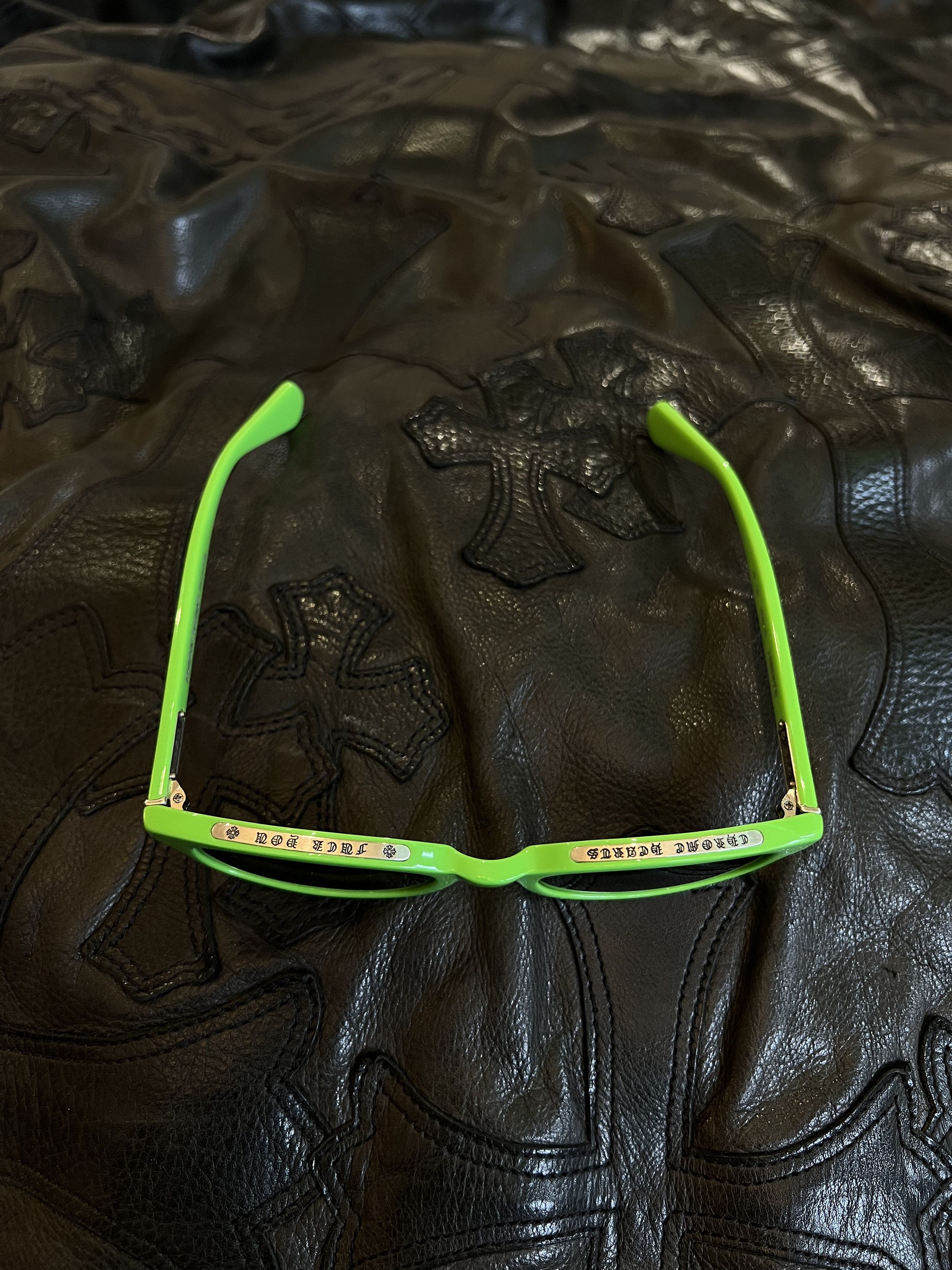 image of Chrome Hearts Lime Neon Green Glasses, Men's