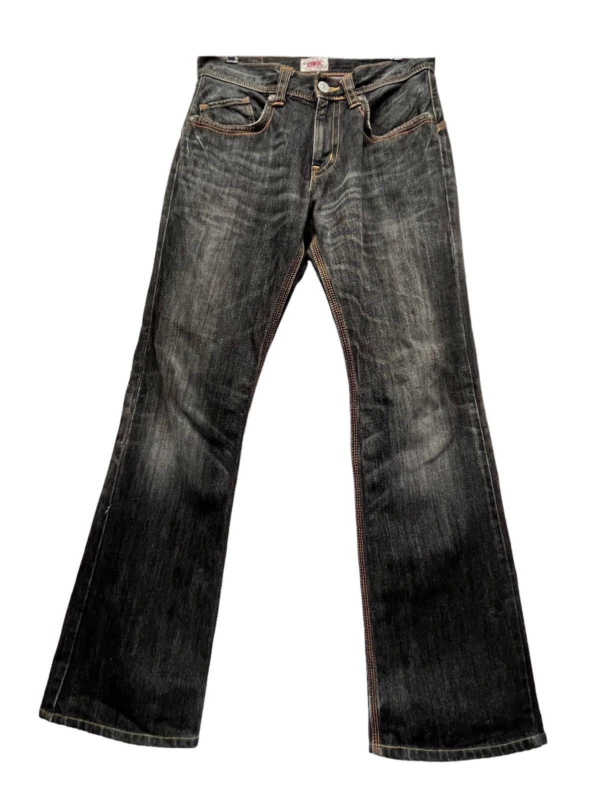 Japanese Brand 🔥Exclusive Vintage Distressed Buckle Back Flare Denim Jeans Size US 31 - 6 Thumbnail