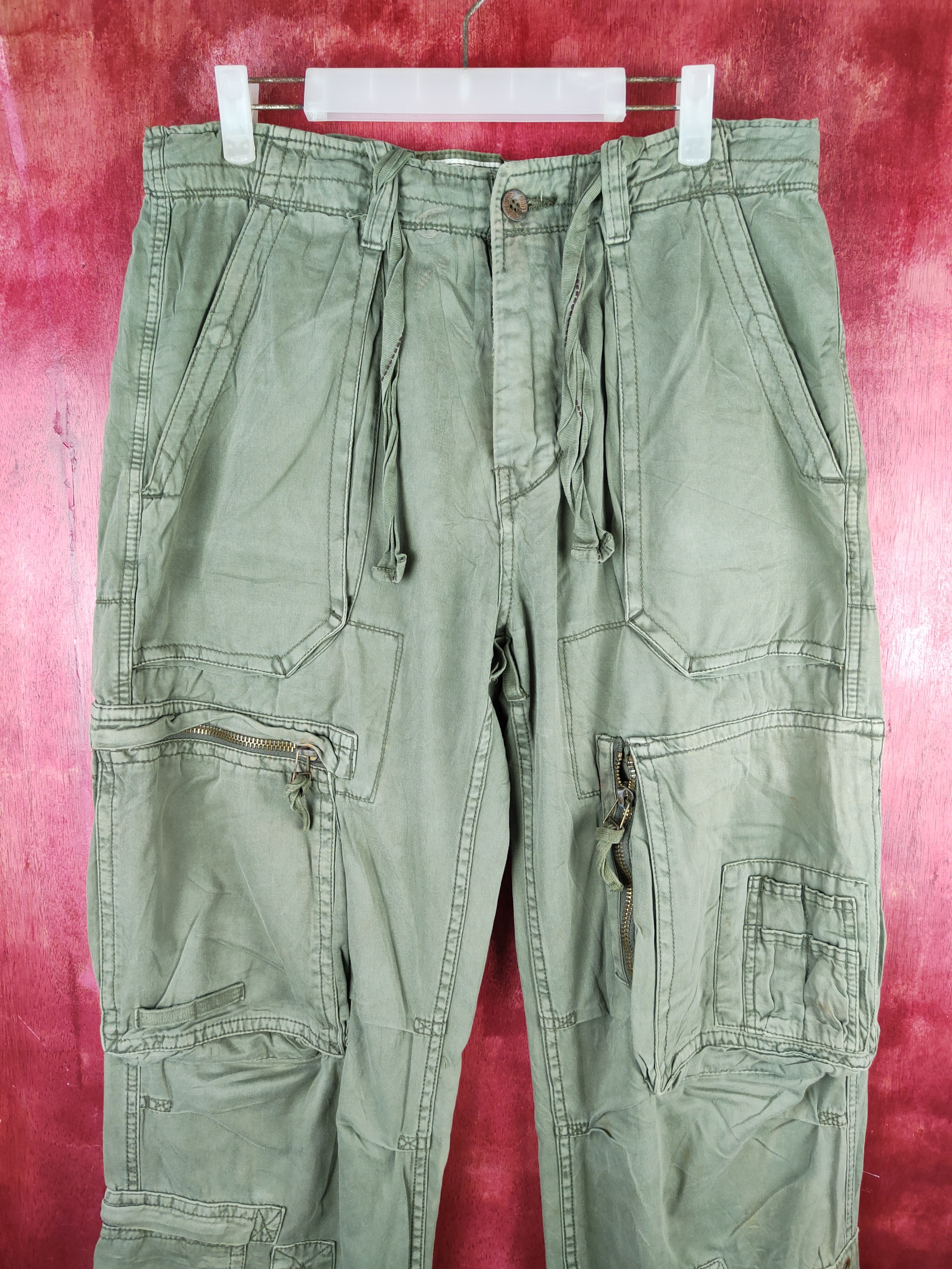 Abercrombie & Fitch Abercrombie & Fitch Multipocket Tactical Cargo Pants #S790DL Size US 34 / EU 50 - 2 Thumbnail