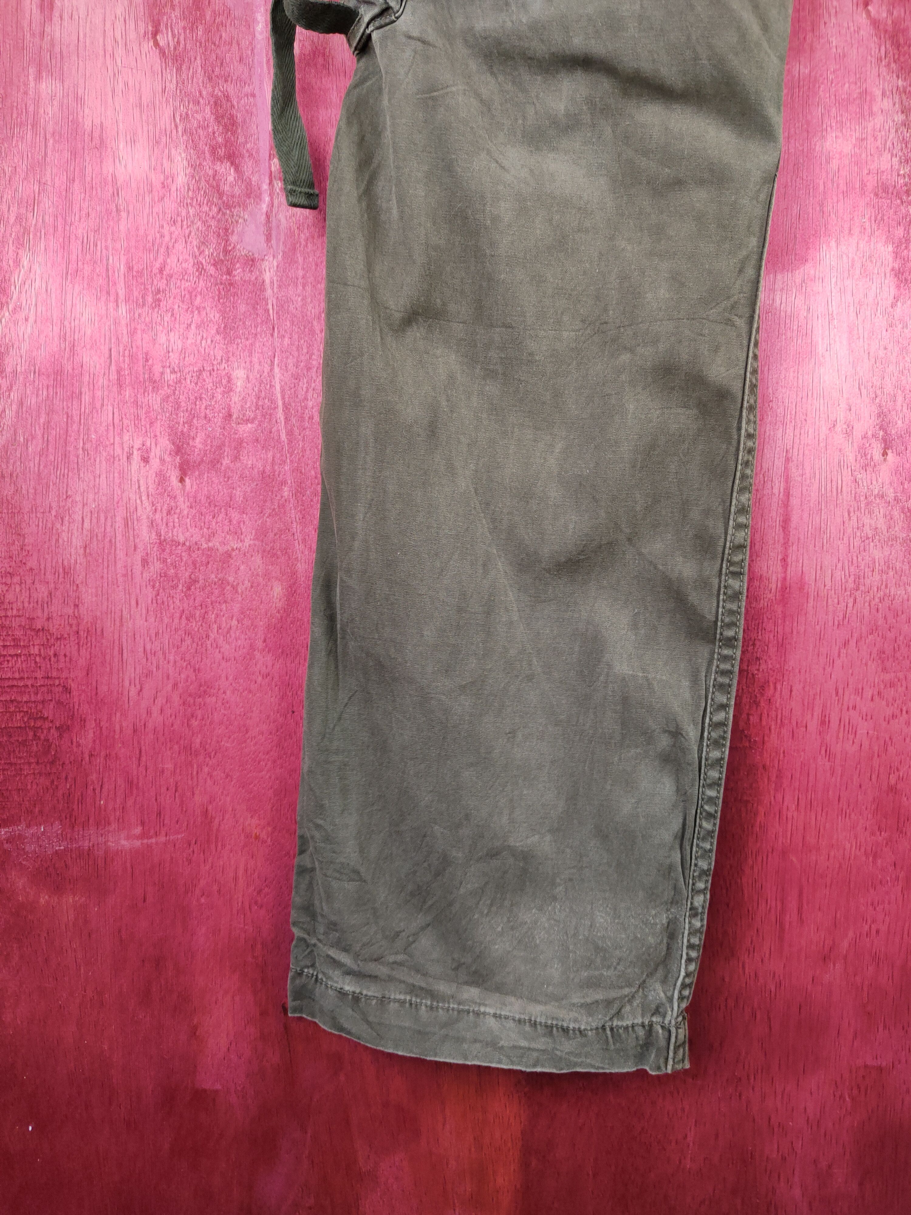 Japanese Brand Militia Dark Olive Multipocket Tactical Cargo Pants #S780DL Size US 30 / EU 46 - 9 Thumbnail